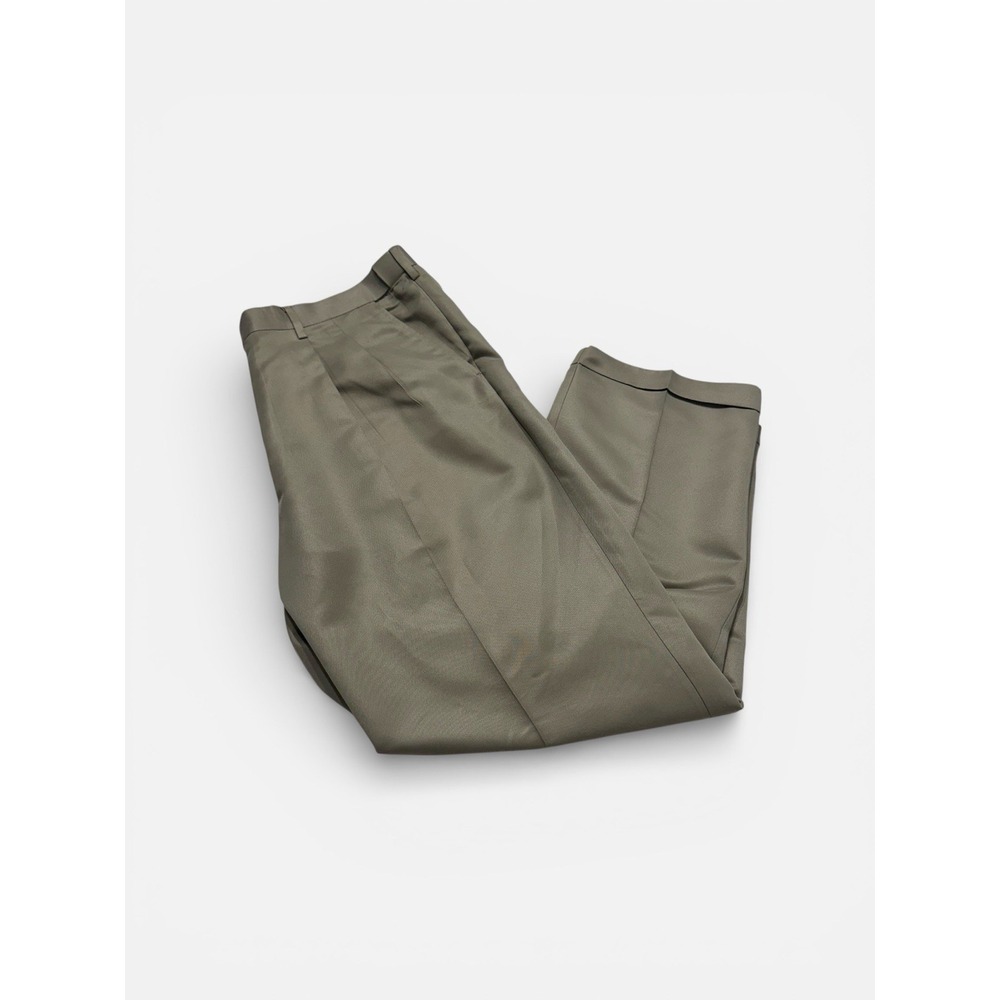 Perry Ellis Portfolio Men's Dress Pants‎ 38x29 Khaki Flat Front Cuffed